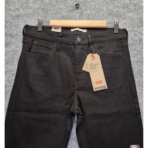 Levis 720 Jeans Womens 31 High-Rise Skinny Black Stretch Denim New With Tags - Picture 2 of 8